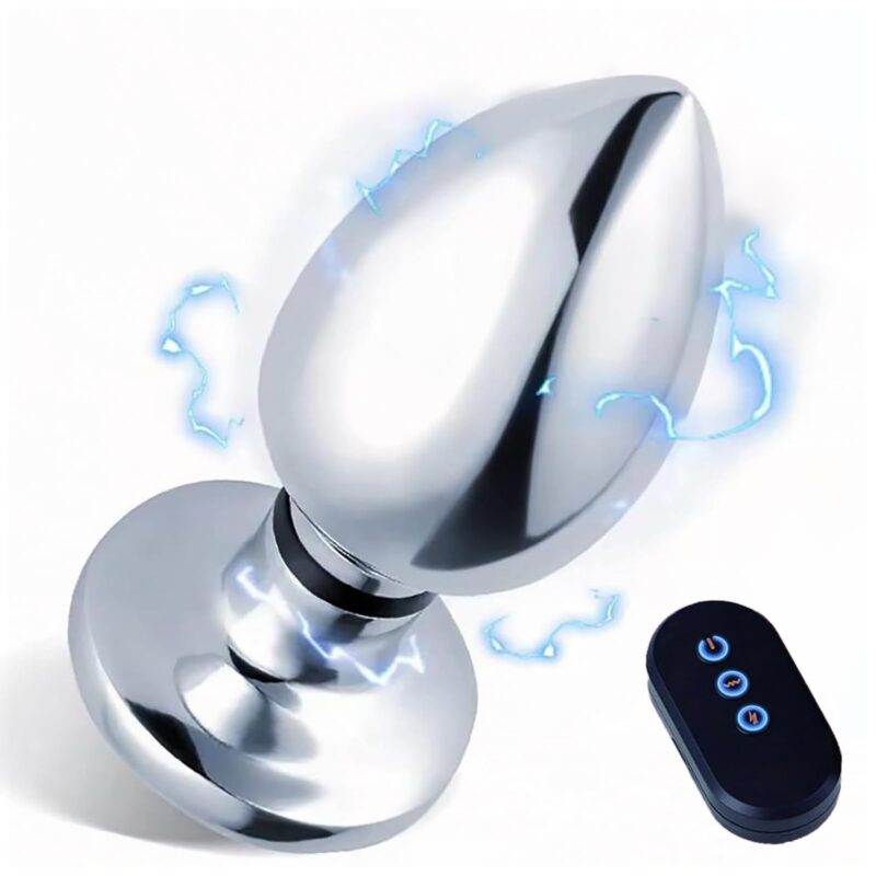 Electroshock Anal Plug with 6 Shocks & 10 Vibe Modes for BDSM Play