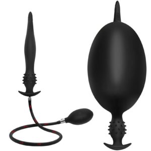Inflatable Giant Butt Plug with Pump for Extreme Stretch Training