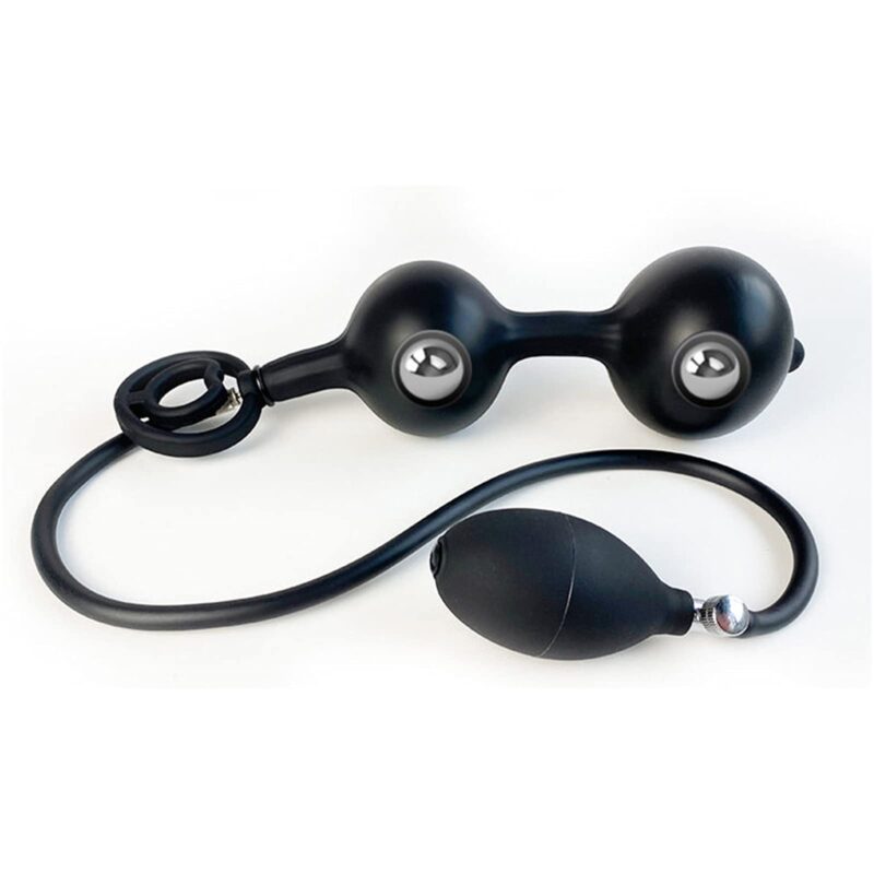 Inflatable Anal Plug with Cock Ring & Steel Core for Deep Training Inflatable Anal Plug with Cock Ring & Steel Core for Deep Training