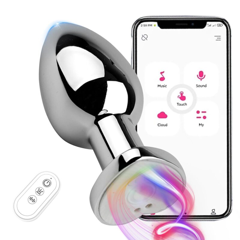 LED Anal Plug with Bluetooth App Control & 10 Vibrations
