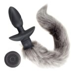 12 Frequency Vibrator Plug with Fox Tail for Enhanced Pleasure