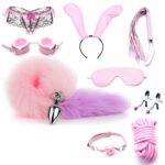Furry Fox Tail Butt Plug Set - 9 Pieces