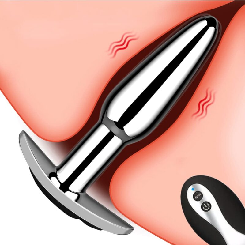 Metal Butt Plug with 10 Vibration Modes for Enhanced Stimulation