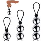 Adjustable Metal Beads Ball Stretcher for Enhanced Pleasure