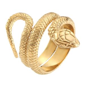 Gold Snake-Shaped Glans Ring for Enhanced Pleasure
