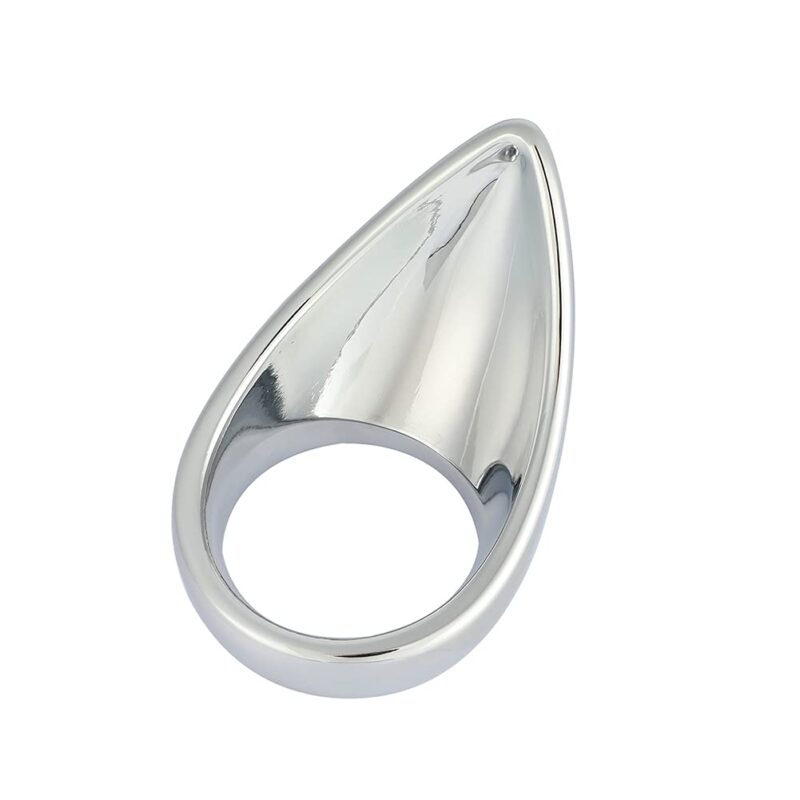 kinksterhub Unique shaped aluminum cock ring set in three sizes.