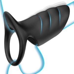 A flexible silicone vibrating ring vibrator.