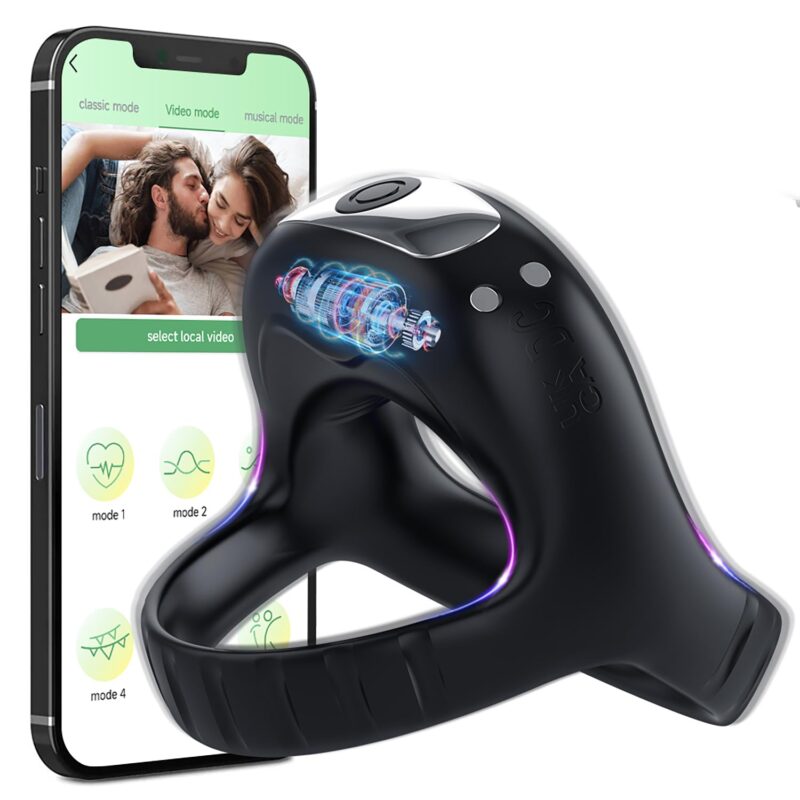 Bluetooth Control Vibrating Cock Ring for Couples & Long Sessions