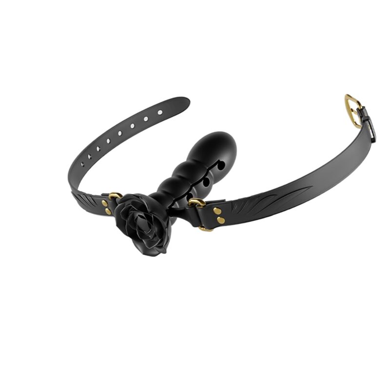 Adjustable Rose Gag with Open Mouth Design for Bondage Training Adjustable Rose Gag with Open Mouth Design for Bondage Training