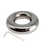 Heavy Duty Testicle Ring - 420g Stainless Steel for Enhanced Pleasure