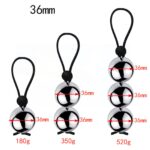 Adjustable Metal Beads Ball Stretcher for Enhanced Pleasure