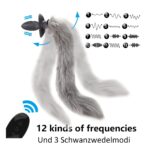 12 Frequency Vibrator Plug with Fox Tail for Enhanced Pleasure