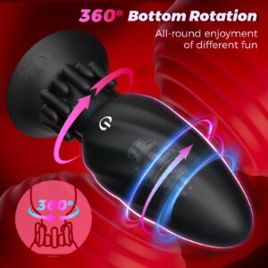 Dual Action Anal Vibrator with Rotation & Vibration for Intense Tease