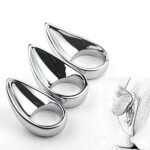 kinksterhub Unique shaped aluminum cock ring set in three sizes.