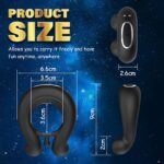 kinksterhub Black APP-controlled vibrating cock ring for penis and testicle stimulation.