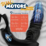 Black L-shaped prostate stimulator with telescopic and vibration functions, controlled by an app.