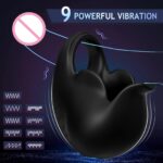 A 2-in-1 vibrating cock ring and hodenvibrator with a remote control.