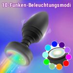 LED Anal Plug with 10 Vibration Modes and Remote Control