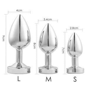 Illuminated Metal Anal Plug with LED Lighting for Enhanced Pleasure