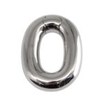 kinksterhub Heavy oval stainless steel testicle stretcher weighing 440 grams.