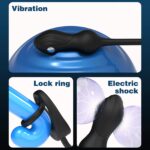 Black electroshock anal vibrator with a textured head and wireless remote.