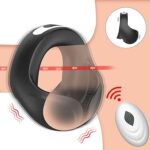 A dual ring vibrating cock ring and testicle stimulator with a remote.