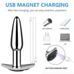 Metal Butt Plug with 10 Vibration Modes for Enhanced Stimulation