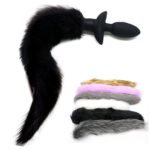 12 Frequency Vibrator Plug with Fox Tail for Enhanced Pleasure