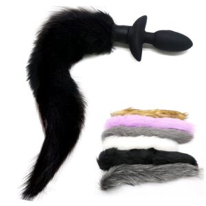 12 Frequency Vibrator Plug with Fox Tail for Enhanced Pleasure