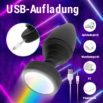 LED Anal Plug with 10 Vibration Modes and Remote Control