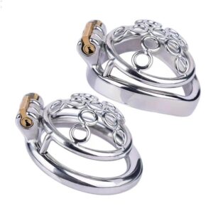 metal chastity cage sissy welded circle back product view