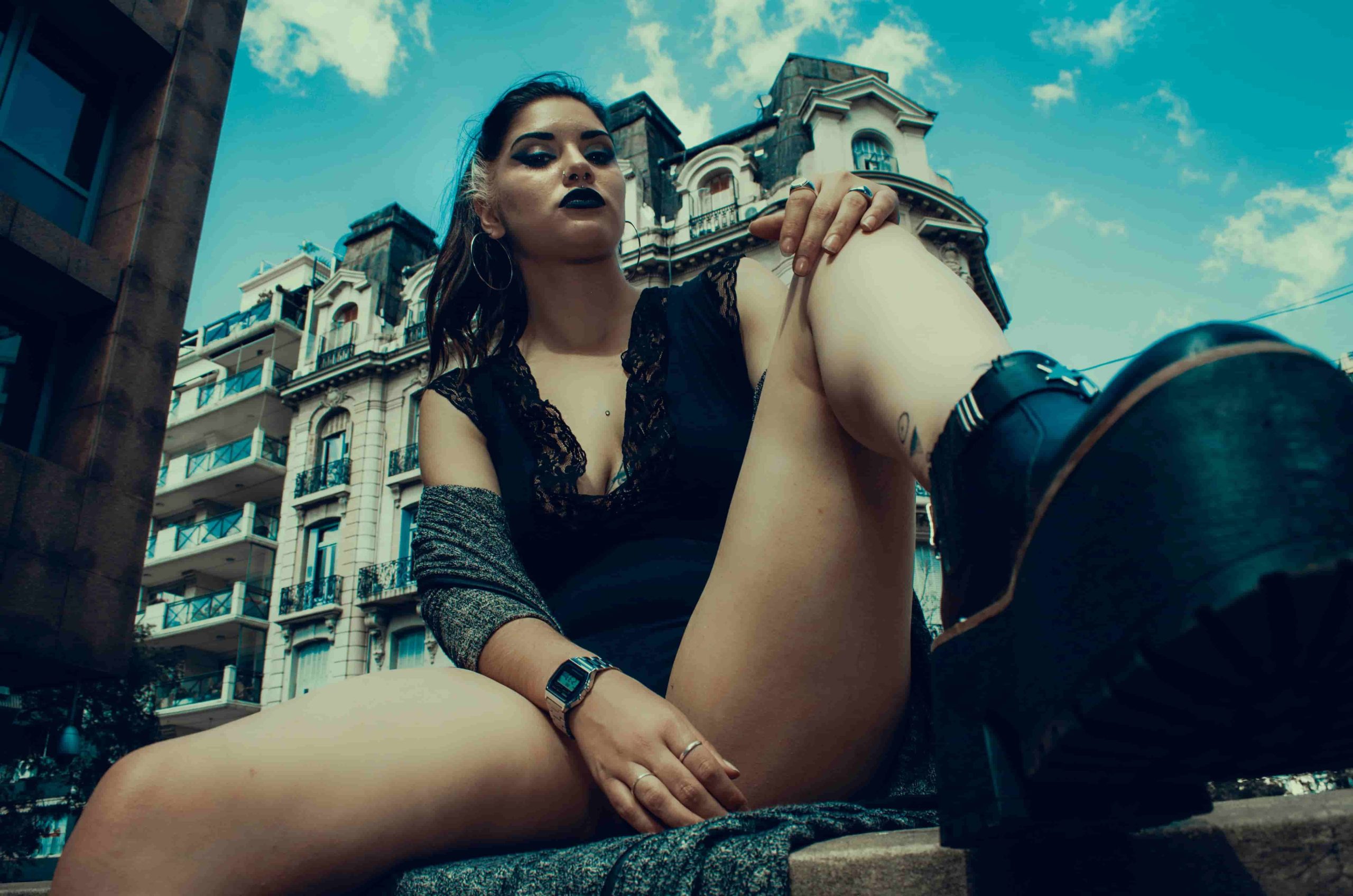 girl set on ground -Pegging