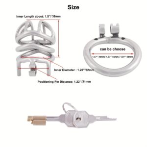metal steel chastity cage medical-grade stainless small exercise feature detail graphic