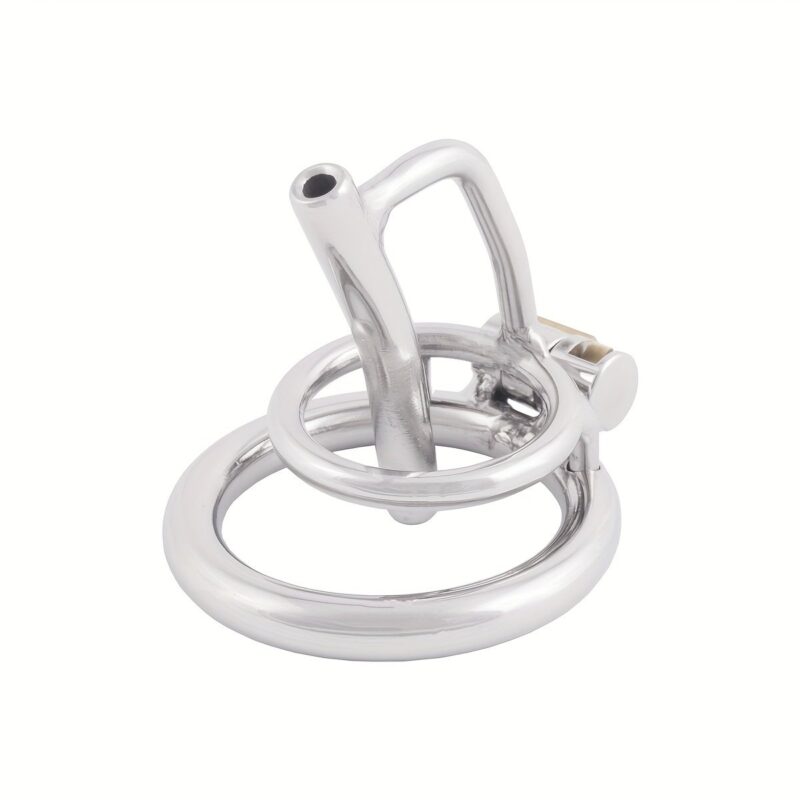 Chastity Cage with Urethral Tube Chastity Cage with Urethral Tube