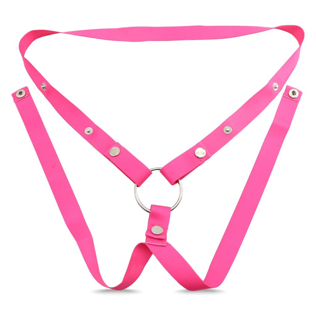 An adjustable black elastic band product front display