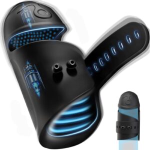 kinksterhub A wrap-around penis trainer vibrator with adjustable straps.