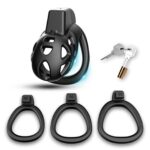 Lightweight 3D resin chastity cage set XS all accessories display