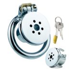 Fully Enclosed Stainless Steel Closed Chastity Cage All accessories display