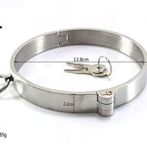 The collar size of silver metal choker collar necklace