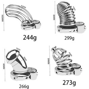 Each Size and weight of stainless steel male chastity cage