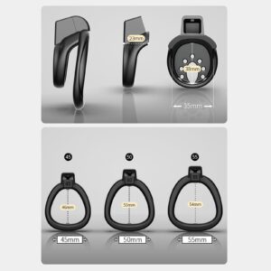 XXS male chastity device ring size chart