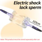 kinksterhub A soft TPE electric shock penis ring and hodensack ring set with wires and a controller.