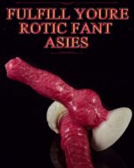 double wolf dildo display with Asies