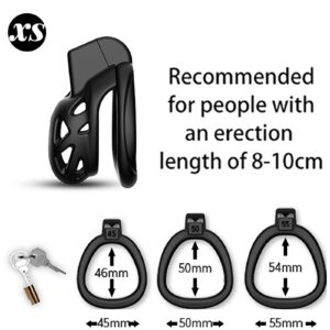 Lightweight 3D resin chastity cage set XS ring size display