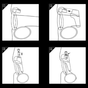 XXS male chastity device wearing instruction diagram