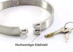 silver metal choker collar necklace with hochwertiger Edelstahl