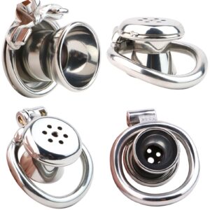 Different angles of Extrusion Small Male Penis Cage