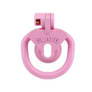 Front view of Pink Negative Chastity Cage