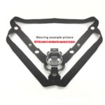 An adjustable black elastic band designed to secure a male chastity cage.