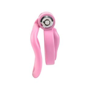 Realistic Pink Resin Chastity Cage Set 90° Side View